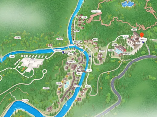 富县结合景区手绘地图智慧导览和720全景技术，可以让景区更加“动”起来，为游客提供更加身临其境的导览体验。