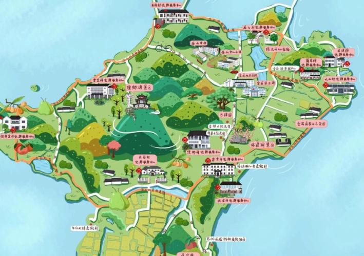 富县手绘地图旅游的独特视角