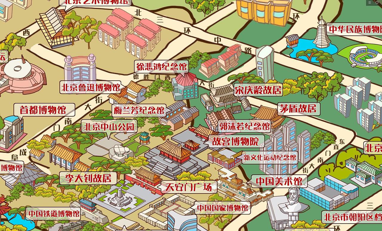富县手绘地图景区的文化印记